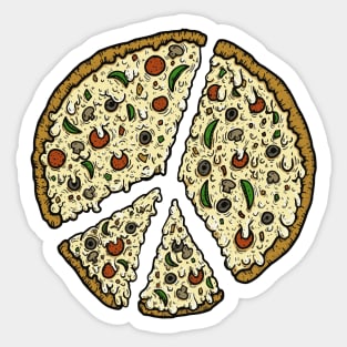 Peace Pizza Sticker